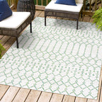 Jonathan Y Smb108R-3 Ourika Moroccan Geometric Textured Weave Indoor Outdoor Area-Rug, Bohemian Rustic Scandinavian Easy-Cleanin