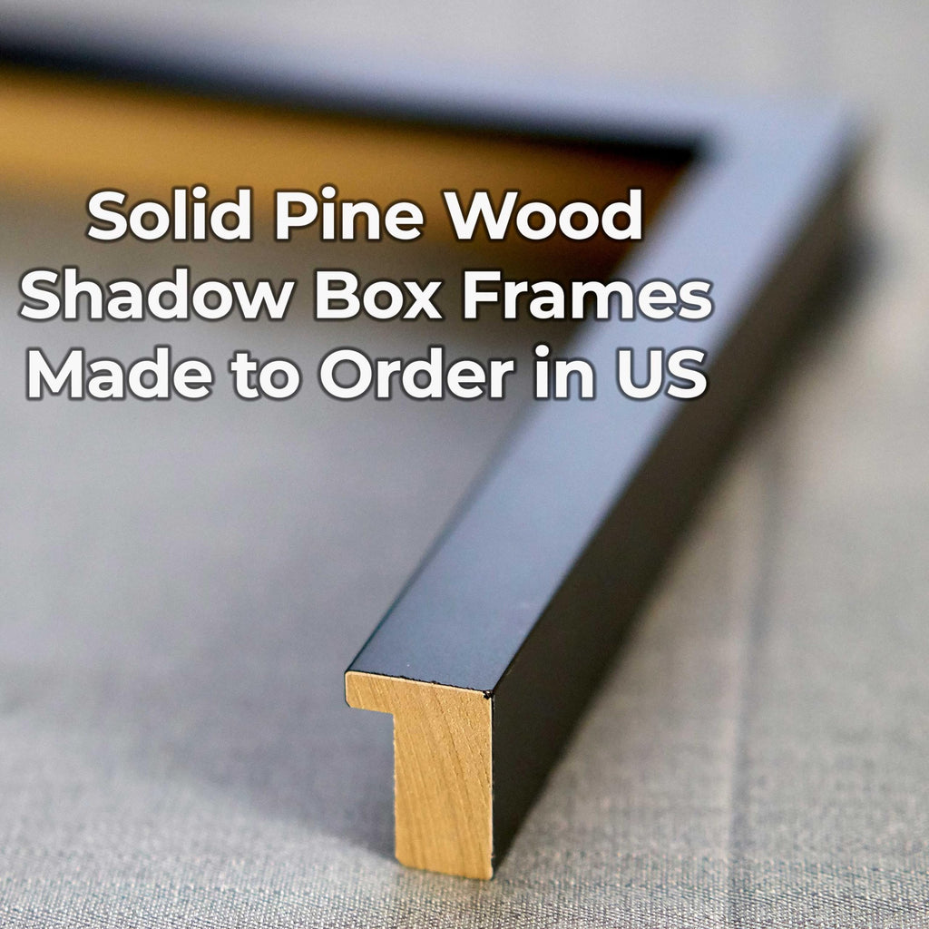 3X3 Shadow Box Frame Contemporary Black Finish | 1'' Depth Of Usable Space| Vertical Or Horizontal Display | Interior Size 3X3 I