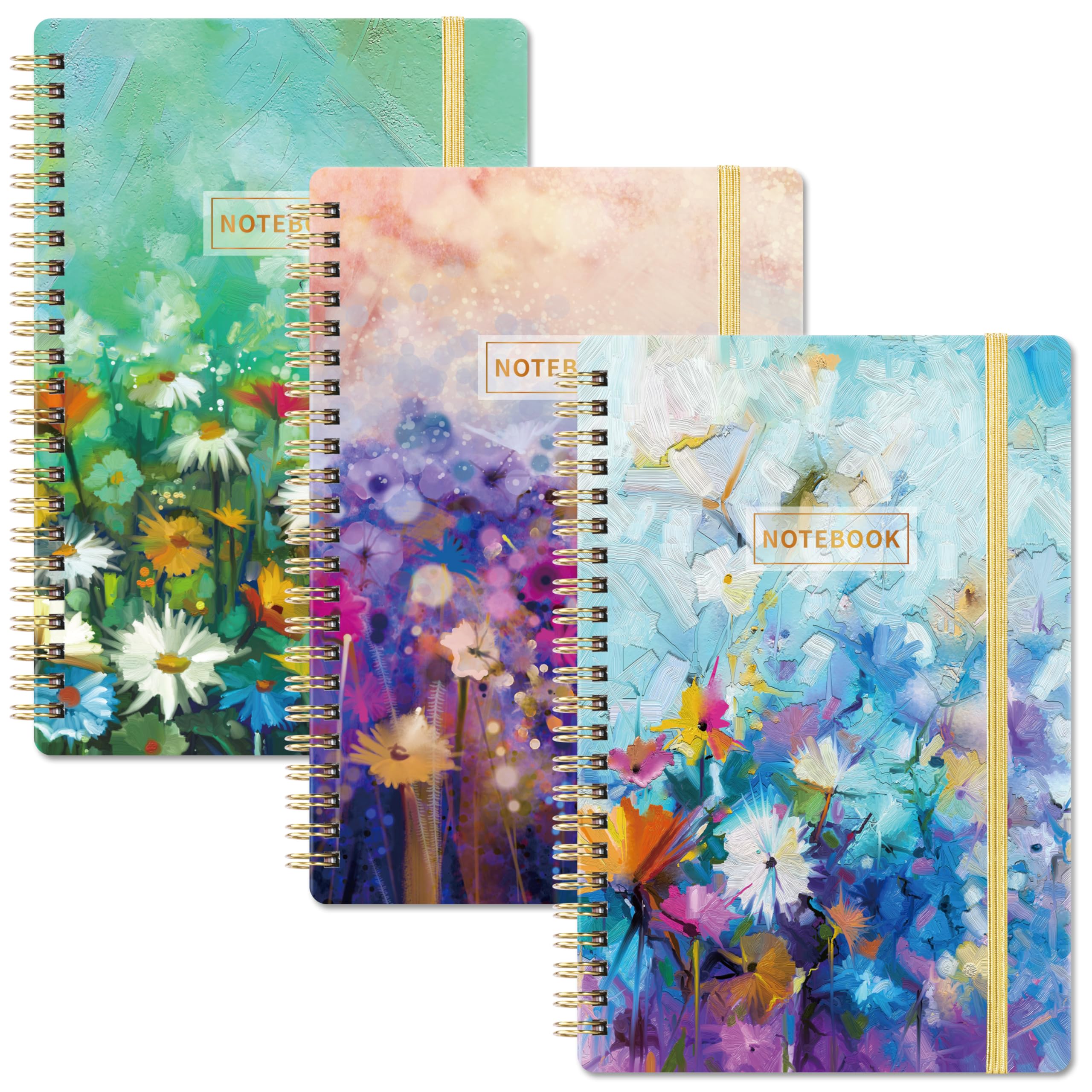 Spiral Notebook - 3 Pack A5 Ruled Journal Notebook, 8.3'    6', 3    160 Pages, Journal For Women, College Ruled Notebook, Spi