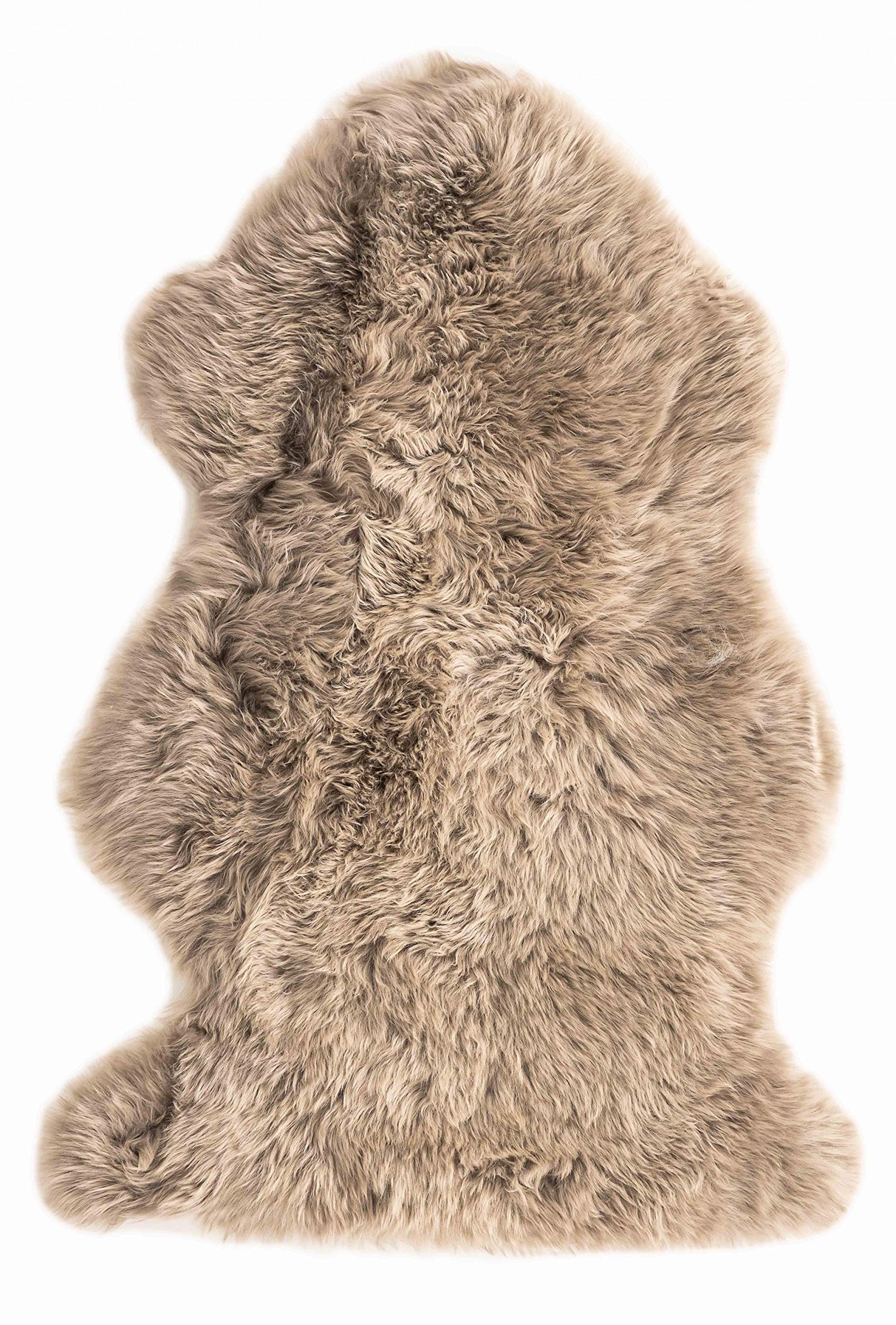 HomeRoots 2' X 3' Latte New Zealand Natural Sheepskin Rug