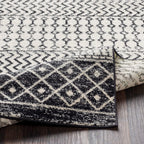 Livabliss Chester Boho Moroccan Area Rug,10' X 13',Black
