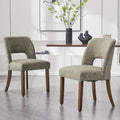 Vknow Wooden Dining Chairs Set Of 2, Modern Fabric Upholstered Dining Room Chair Kitchen Chairs, Farmhouse Dinner Chair For Kitc