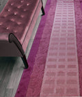 ORFA HOME Custom Size Leaves Hallway Runner Rug Slip Resistant, 26 Inch Wide x Your Choice of Length Size, Pink, 26 Inch X 6 Fee