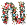 Valery Madelyn 6 feet Pre-Lit Christmas Garland with Lights for Mantle, Lighted Battery Operated Elf Xmas Garland with Red Green