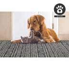 Fh Home Flat Woven Outdoor Rug - Waterproof, Easy To Clean, Stain Resistant - Premium Polypropylene Yarn - Striped Boho - Large