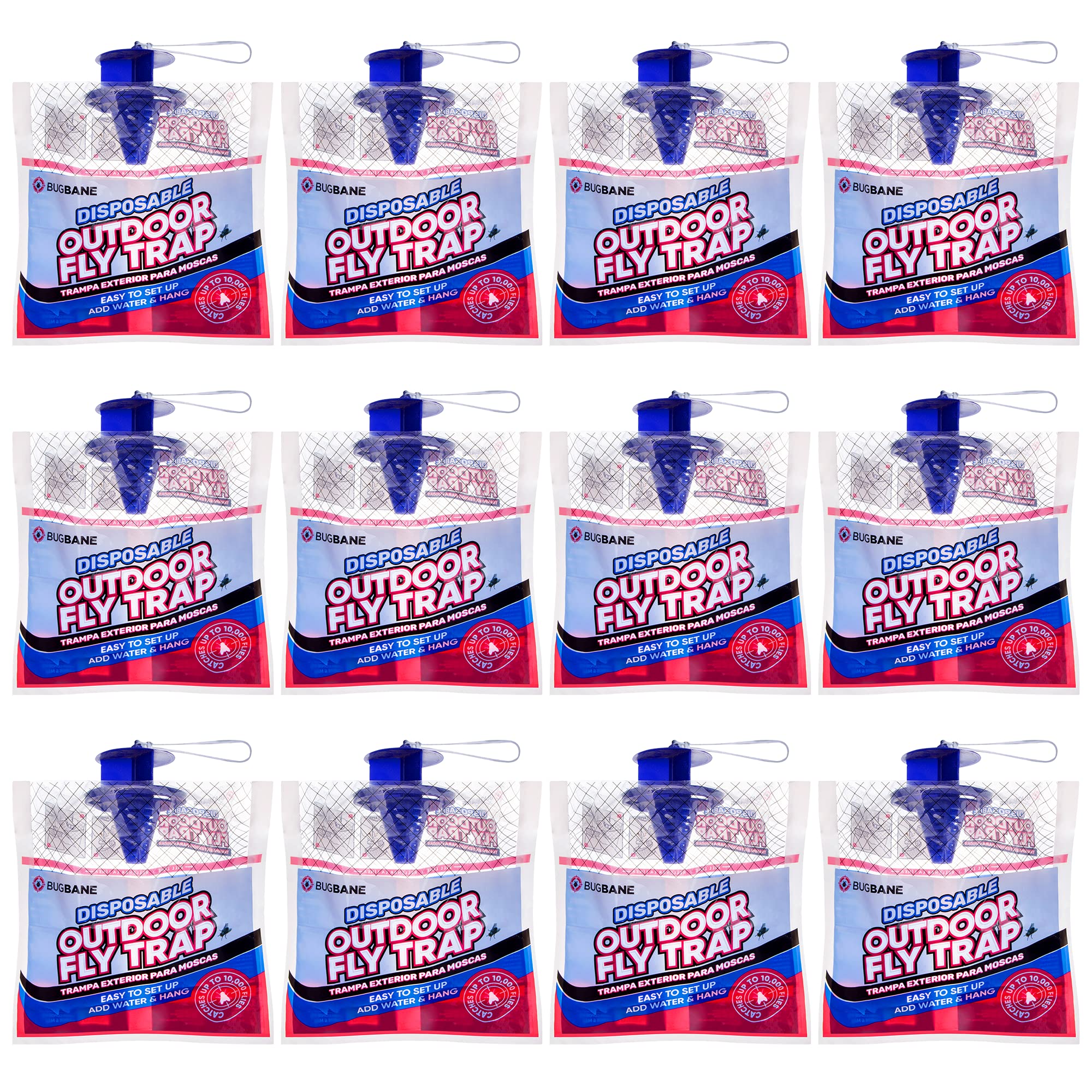 Fly Traps Outdoor Fly Traps. 12 Natural Pre-Baited Fly Bags Outdoor Disposable. Fly Trap Bag Fly Catchers Outdoors. Stable Ranch