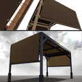 Royal Shade 11' W X 21' L Brown Pergola Sun Shade Canopy Replacement Cover With Stainless Steel Weighted Rods, 95% Uv Blockage,