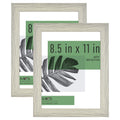 MCS Studio Gallery 8.5x11 Picture Frame Gray Woodgrain, Rectangle Photo Frame for Photos, Posters & Art Prints & Easel for Taple