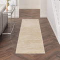 Nourison Essentials Indoor/Outdoor Ivory Gold 2'2' X 7'6 Area Rug, Easy Cleaning, Non Shedding, Bed Room, Living Room, Dining R