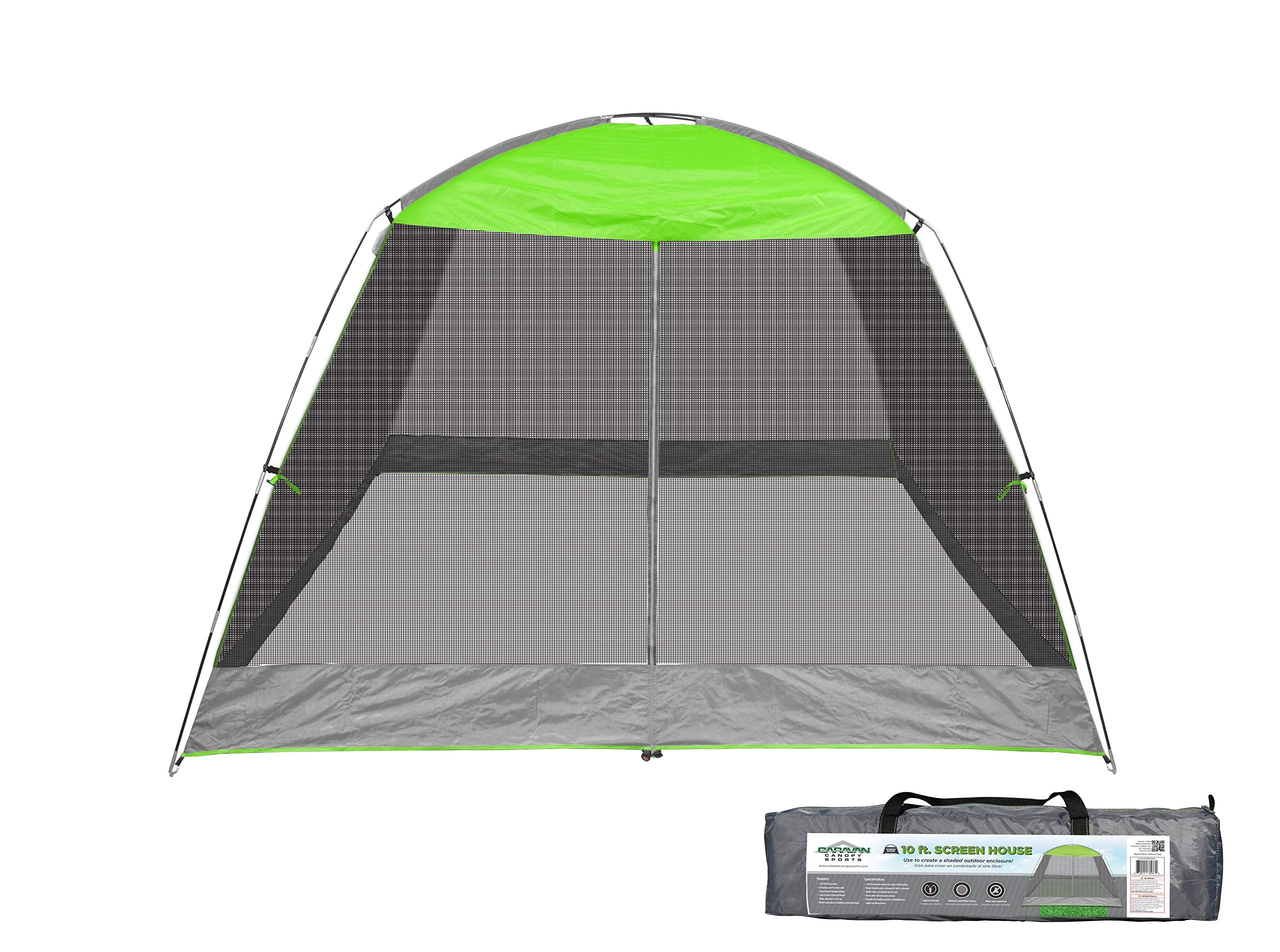 Caravan Sports Caravan Canopy Sports 81018013320 Screen House Shelter, 10 X 10-Feet, Lime Green Canopy