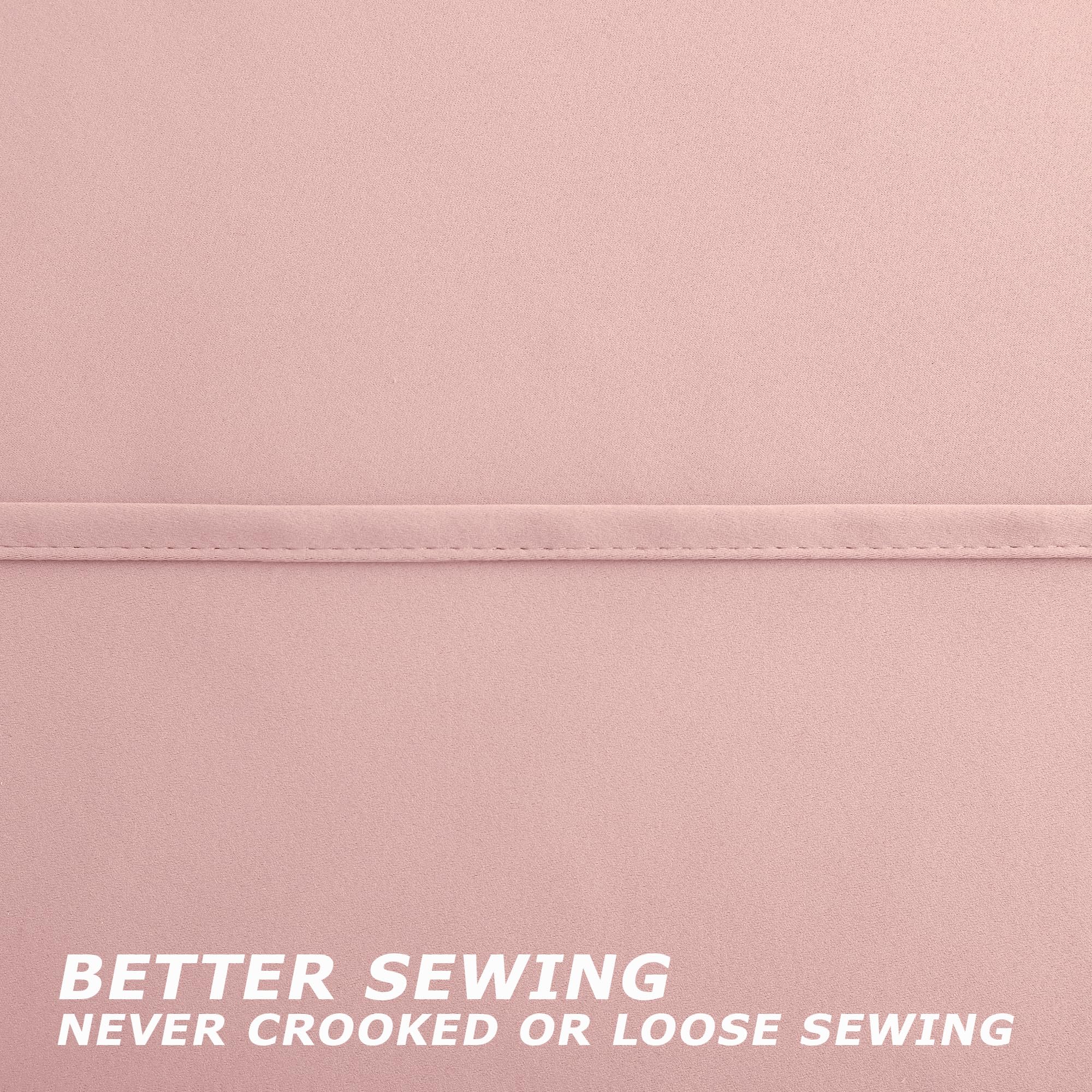 Koufall Blush Pink Curtains For Bedroom,Blackout Dusty Pink Pretty Curtains For Colleage Dorm Room Essentials Girls