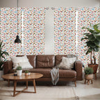 Ambesonne Mexican Window Curtains Pack Of 2, Traditional Latin American Art Design Natural Inspirations Flowers And Birds, Light