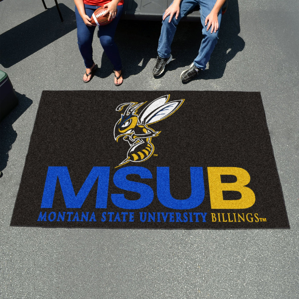 Fanmats 14152 Montana State Billings Yellow Jackets Ultimat Rug  5Ft. X 8Ft. | Sports Fan Area Rug, Home Decor Rug And Tailgat
