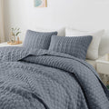 Wdcozy Blue Twin Quit Size Bedding Sets With 1 Pillow Sham, Lightweight Soft Bedspread Coverlet, Quilted Blanket Thin Comforter