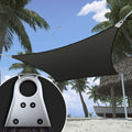 Shademart Heavy Duty 27' X 34' Black Sun Shade Rectangle Shade Sail Super Ring Canopy Awning Shades For Patio Carport Yard Uv Bl