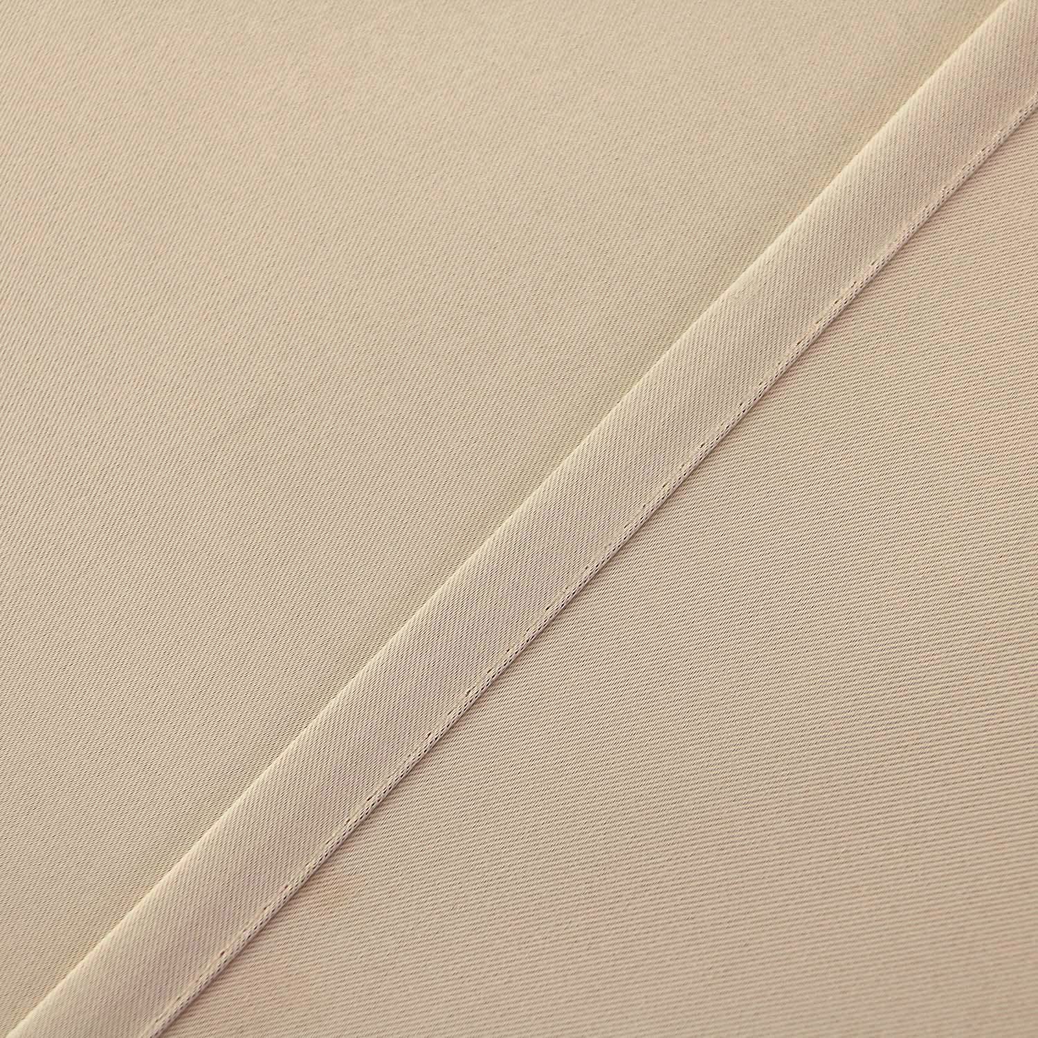 Hiasan Blackout Valance Curtains For Kitchen Solid Room Darkening Rod Pocket Valances For Windows, 42 X 12 Inches Length, Biscotti Beige, 1 Panel