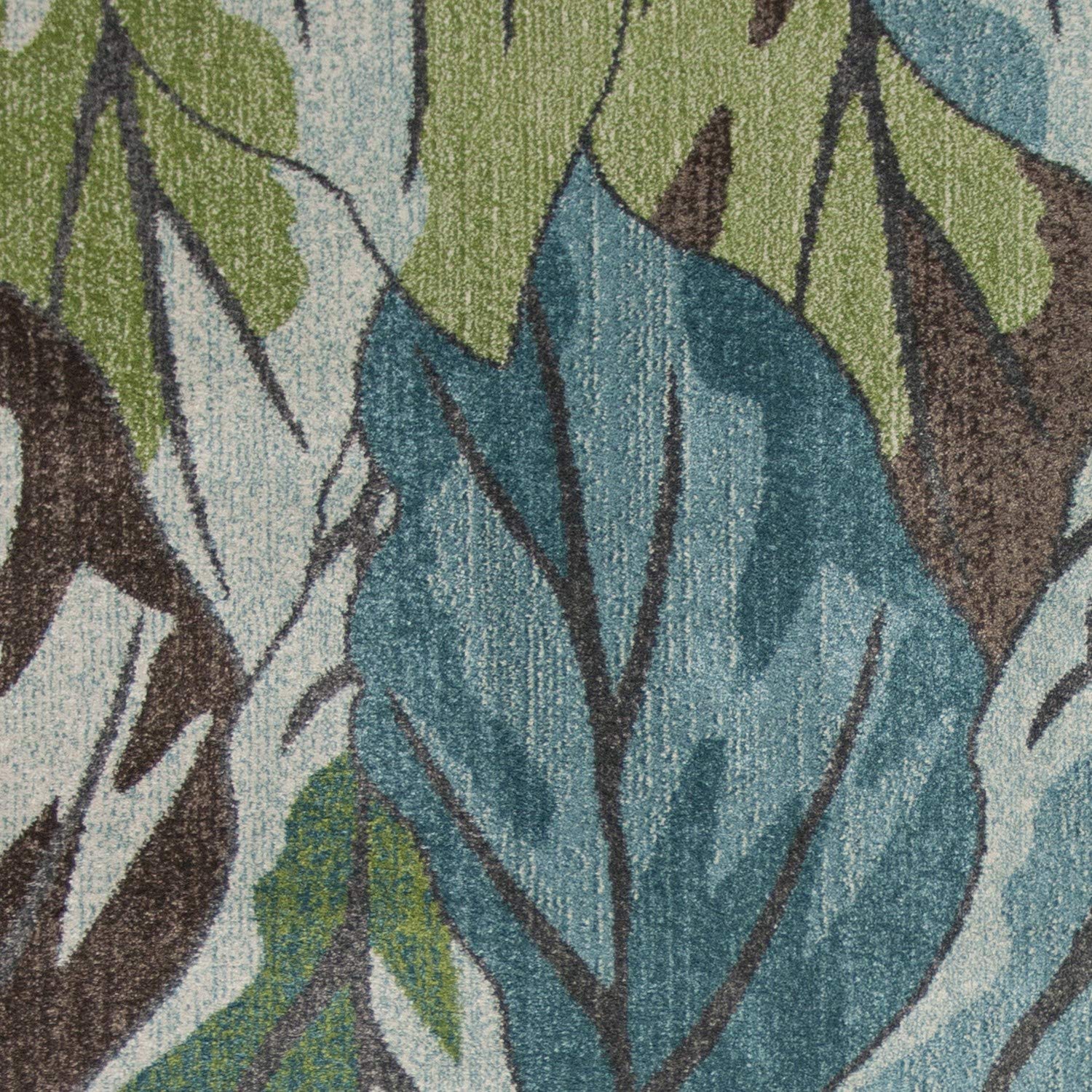 HomeRoots 118 X 158 Blue Polypropylene Rug