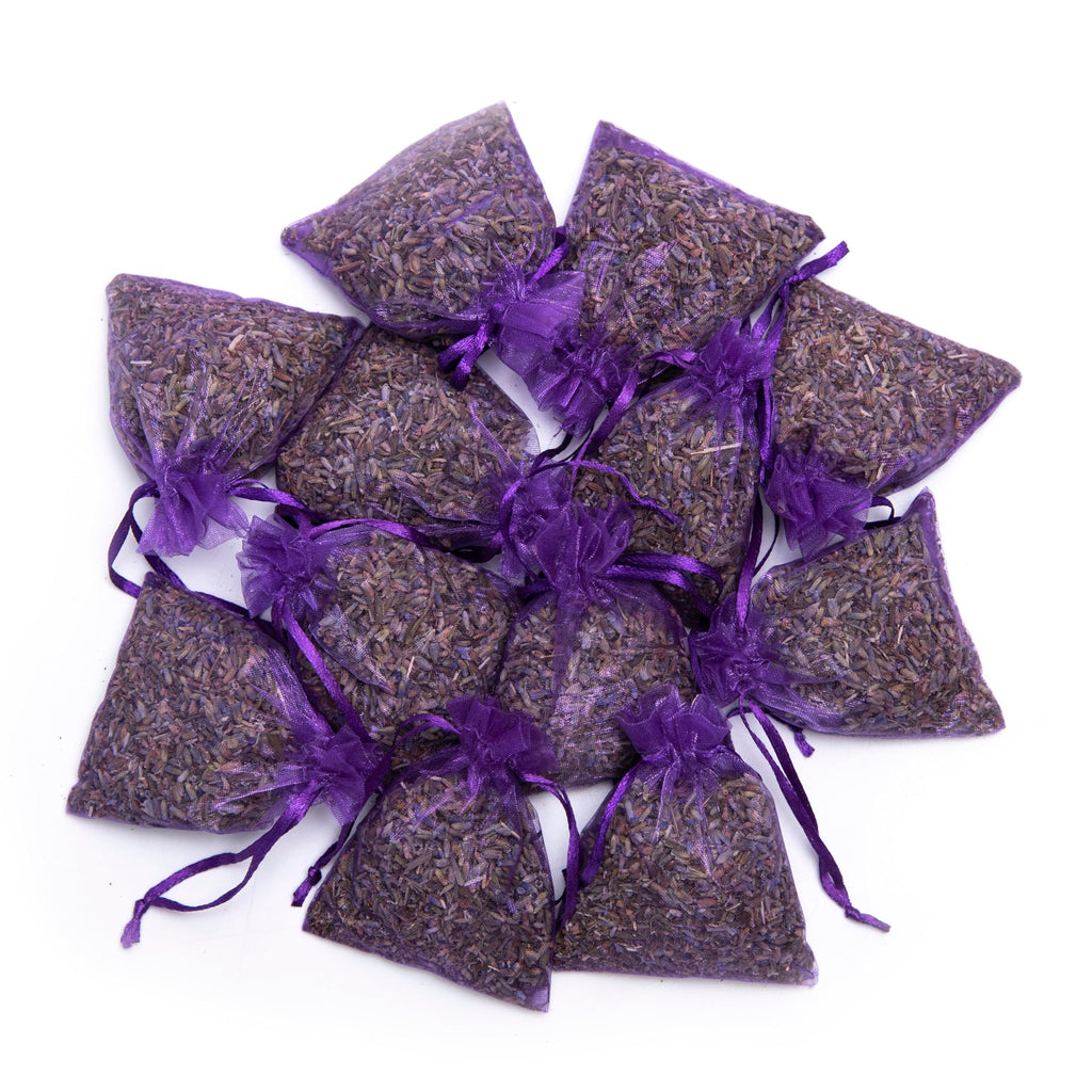 Lavande Sur Terre Bag of 12 Sachets Dried Lavender Flower Lavender Sachets for Drawers and Closets, LV-B-1
