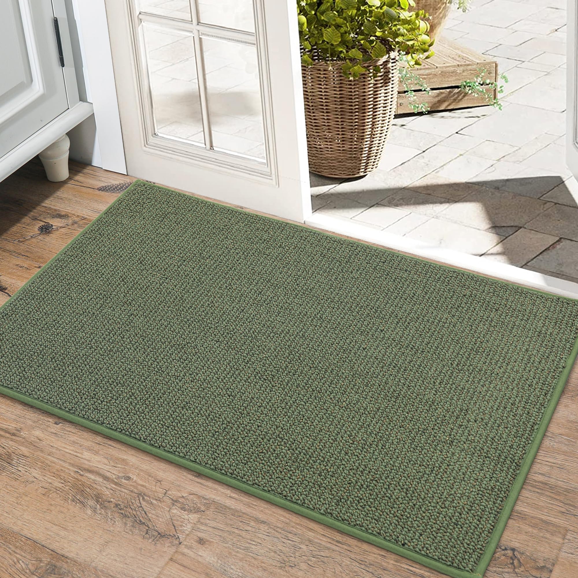 Beqhause Dirt Trapper Door Mat 20' X 32', Non-Slip Washable Doormats Entrance Mat, Dirt Resistant And Absorbent Welcome Mat, L