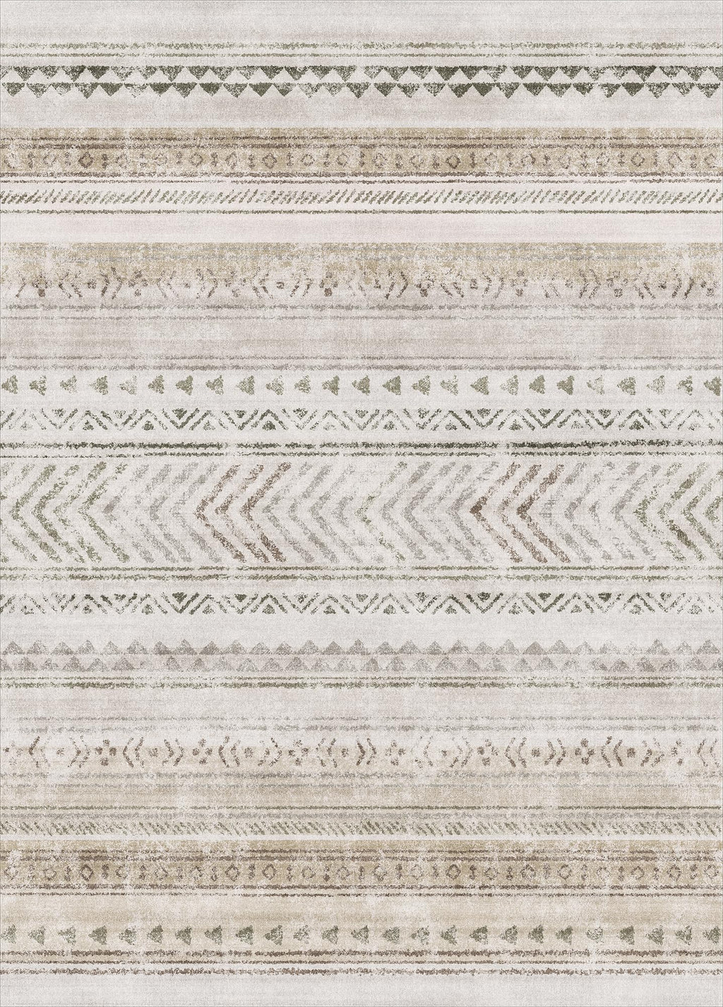 Art&Tuft Area Rug 3X5, Super Soft Ultra-Thin Moroccan Washable Rug, Anti-Slip Backing Rugs For Living Room, Foldable Geometric M