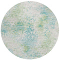 Addison Rugs Indoor/Outdoor Accord Aac35 Green Washable 8' X 8' Indoor Outdoor Round Rug, Easy Clean, Machine Washable, Non Shedding, Bedroom, Living Room, Dining Room, Kitchen, Patio Rug