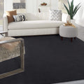 Nourison Essentials Indoor/Outdoor Black 8' X 10' Area Rug, Easy Cleaning, Non Shedding, Bed Room, Living Room, Dining Room, Bac