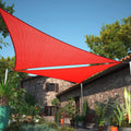 Shademart 10' X 10' X 10' Red Triangle Sun Shade Sail Upf50 Smtaprt10 Canopy Fabric Cloth Screen, Water Air Permeable & Uv Resis
