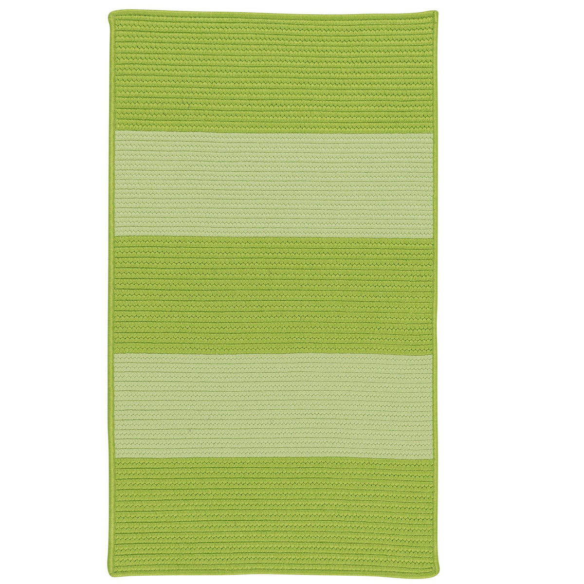 Colonial Mills Newport Textured Stripe Braided Rug, 3' X 5' , Greens