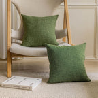 Home Brilliant Set Of 2 Euro Pillow Shams 24X24 Lined Linen Decorative Pillow Covers Soft Large Throw Pillow Covers For Sofa Por