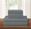 1500 Series Ultra Silky Soft Luxury 4 Pc Sheet Set, Deep Pocket Up To 16' - Wrinkle Resistant - All Size And Colors , Full Gray