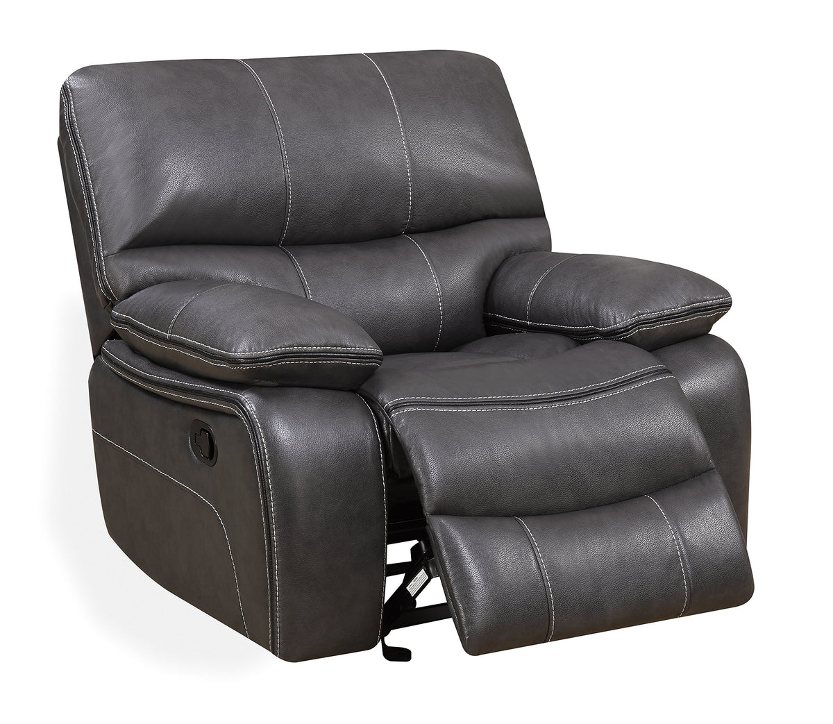 Global Furniture Glider Recliner, Grey/Black