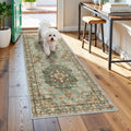 TOPRUUG Washable Entryway 2x5 Rug - Small Throw Runners for Kitchen Bathroom Bedroom Non-Slip Ultra-Thin Indoor Door Mat Indoor 