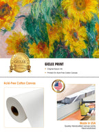 Decorarts - Monet Sunflowers, Claude Monet Art Reproduction. Giclee Canvas Prints Wall Art For Home Decor 20X16