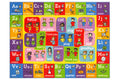 Kc Cubs Abc Alphabet Asl Sign Language Educational Learning & Fun Game Play Area Non Slip Boy & Girl Kids Rug Carpet For Childre
