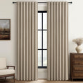 GreyBeige Modern Neutral 92 Inch Blackout Sliding Glass Door Curtains Light and Draft Blocking Drapes for Living Room Traverse R