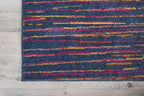 HomeRoots Multicolor 100% Polypropylene 8’ x 10’ Rainbow Abstract Striations Area Rug