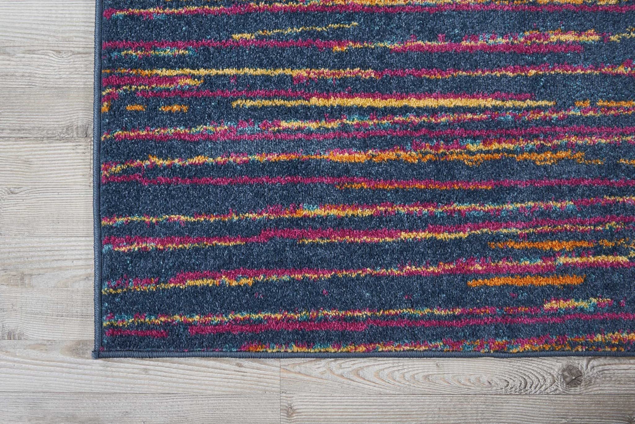 HomeRoots Multicolor 100% Polypropylene 8’ x 10’ Rainbow Abstract Striations Area Rug
