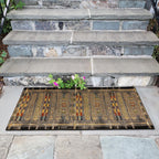 Liora Manne Marina Low Profile Durable Indoor/Outdoor Woven Rug- Tribal Stripe Black 2'7' X 4'3'