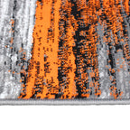 Flash Furniture Rylan Collection Abstract Area Rug - Scraped Design Orange Olefin Rug - 5' X 7' Area Rug - Jute Backing - Living Room, Bedroom, & Family Room
