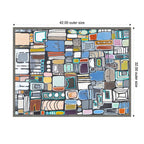 Sylvie Newsprint Horizontal Framed Canvas by Leah Nadeau