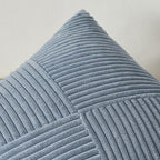 Topfinel Dusty Blue Decorative Throw Pillow Covers 12X12 Set Of 2, Soft Corduroy Small Couch Pillow Covers Windmill Textured Str