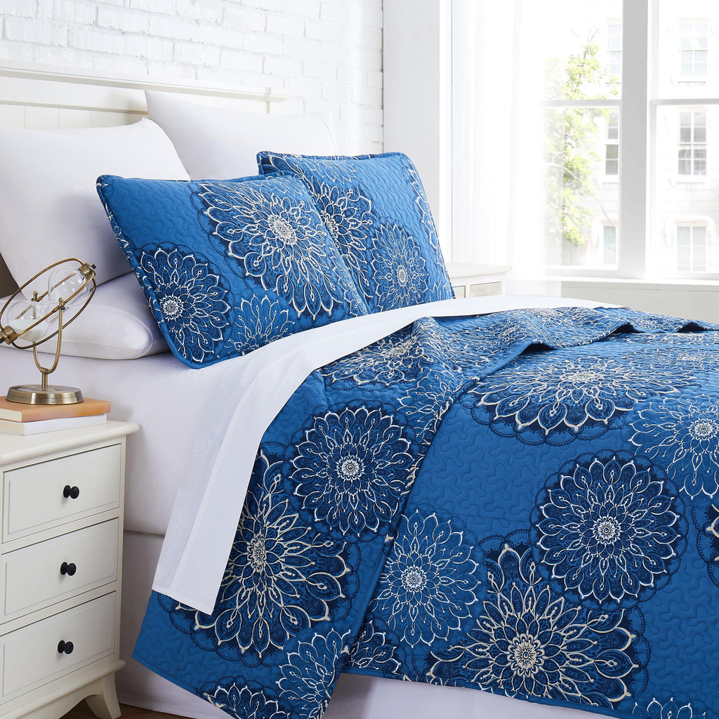 Southshore Fine Living, Inc. Midnight Floral Collection, Premium Quality, Soft, Wrinkle & Fade Resistant, Easy Care, 1 Oversized