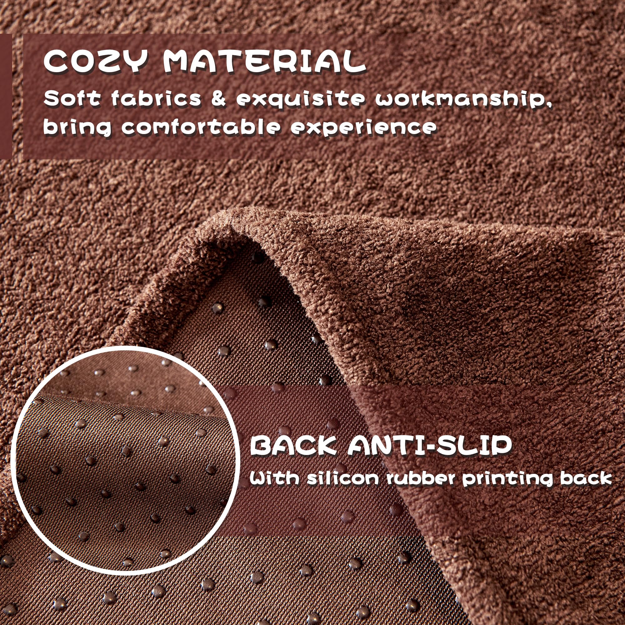 Mysky Home Sofa Covers Washable Couch Cover For Dogs Sofa Cover Furniture Protector Sofa Slipcovers For Dogs Water Resistant Furniture Protector Cover, Soft Thick Sofa Throws, 91' X 118', Chocolate