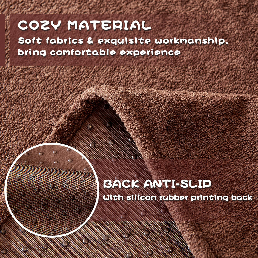 Mysky Home Sofa Covers Washable Couch Cover For Dogs Sofa Cover Furniture Protector Sofa Slipcovers For Dogs Water Resistant Furniture Protector Cover, Soft Thick Sofa Throws, 91' X 118', Chocolate