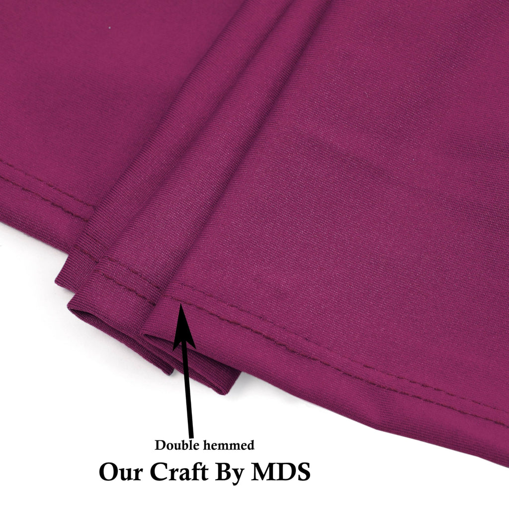 Mds Pack Of 10 Spandex Chair Sashes Bow Sash Elastic Chair Bands Ties With Buckle For Wedding And Events Decoration Spandex Slider Sashes Bow - Eggplant