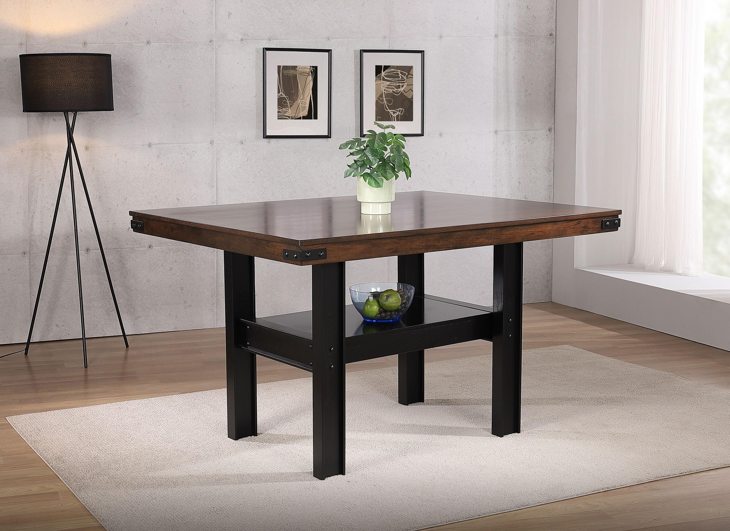 Coaster Home Furnishings Patterson 60-inch Counter Height Dining Table Mango Oak