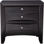Coaster Furniture Briana Modern 2 Drawer Nightstand Bedroom Bedside Table Storage Drawers With Pull Out Service Tray Black 200702