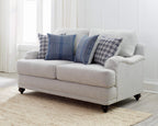 Coaster Home Furnishings Gwen Recessed Arm Loveseat Light Grey