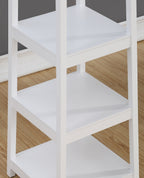Roundhill Furniture Vassen Coat Rack With 3-Tier Storage Shelves, White Finish