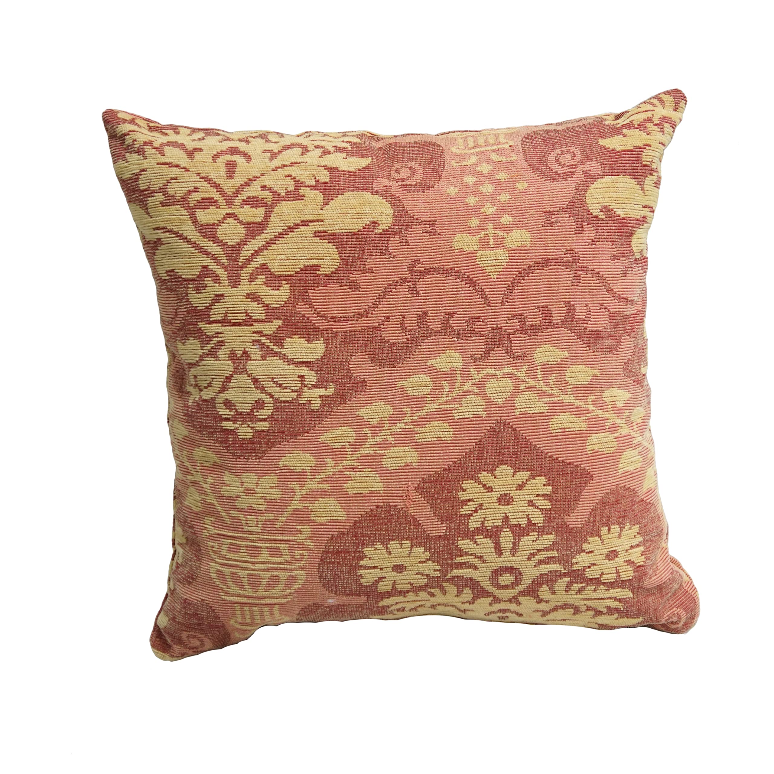 Blazing Needles Jacquard Chenille Throw Pillow, 17", Queen Maria